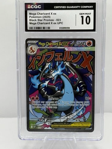 CGC 10 Mega Charizard X ex 023 Black Star Promo 2025 UPC GEM MINT Pokémon 🔥