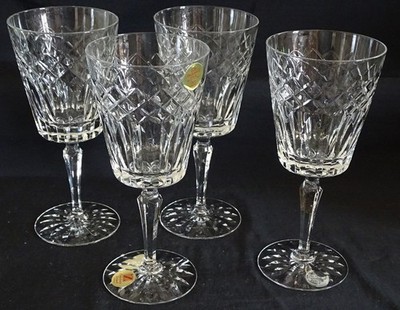 Tiffin Belvedere / Schott-Zwiesel Germany 4 Water Goblets 7 1/2''
