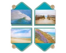 Tarjetas en blanco de papiro con caja de recuerdo, junto al mar (20 unidades)