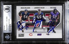 2021 Score 2 Brian Urlacher/Lawrence Taylor/Ray Lewis BGS Auto Autograph C102295