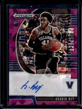 2020-21 Prizm Draft Picks Collegiate Saddiq Bey Prospect Auto RC Purple Ice #/99