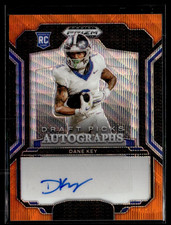 2025 Panini Prizm Draft Picks  Orange Wave Rookie AUTO Dane Key /75