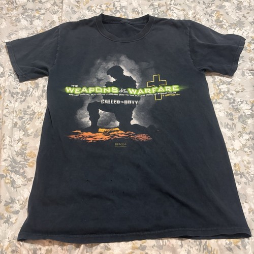 Men Call To Duty The Weapons Of Our Warfare Jesus T-Shirt size S