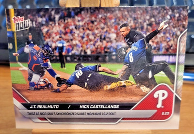 2025 Topps Now J.T. Realmuto Nick Castellanos #326 Slide Philadelphia Phillies