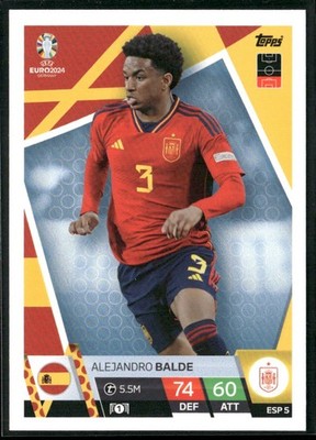 2024 TOPPS UEFA EURO GERMANY TOPPS BUNDESLIGA MATCH ATTAX ALEJANDRO BALDE SPAIN