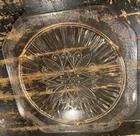 Vintage Pink Depression Jeanette Glass Adam 10 inch Footed Cake Plate