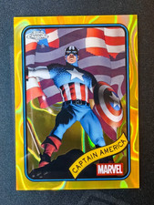 2025 Topps Chrome Marvel #185 CAPTAIN AMERICA Yellow Lava Refractor