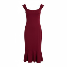 Forever 21 Contemporary Off The Shoulder Bodycon Mermaid Dress Red Size Medium