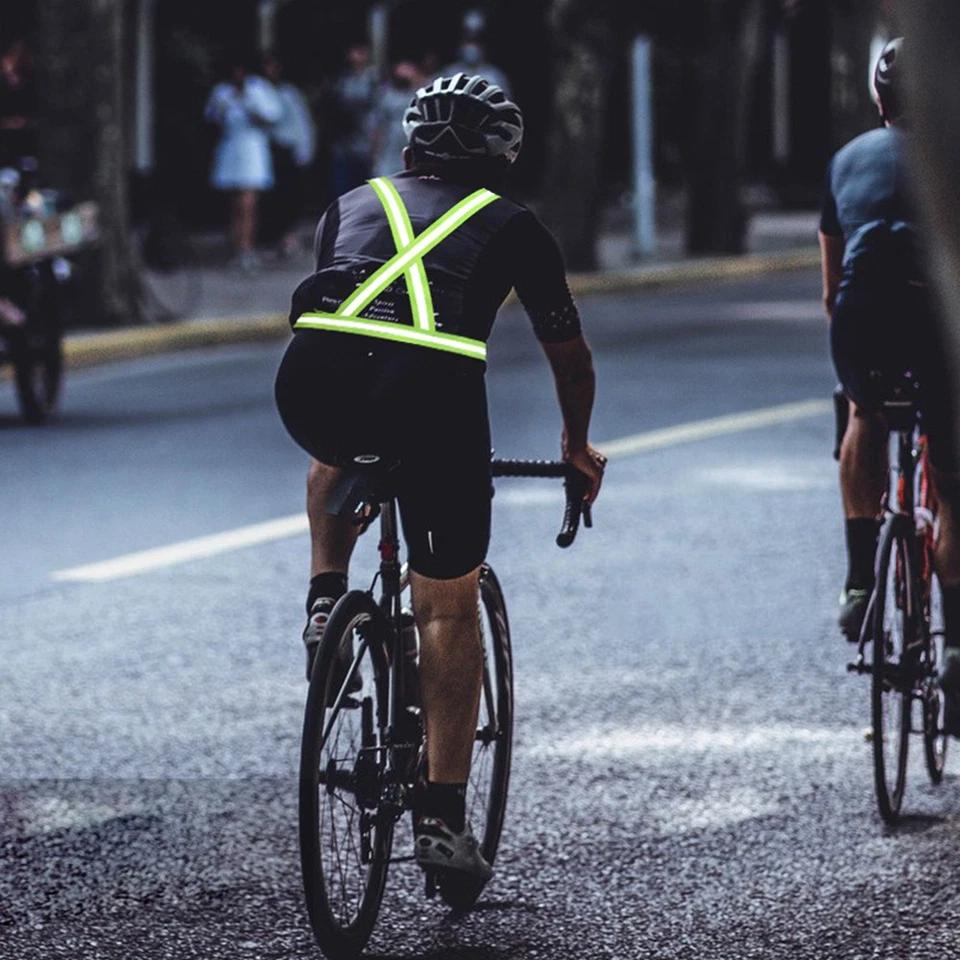 Safe Jacket Vest Reflective Waistcoat Visibility Cycling Running High Adjustable - Image 4 of 4