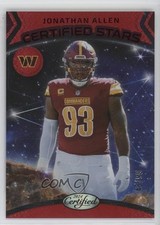 2024 Certified Certified Stars Red Mirror 45/99 Jonathan Allen #13 1p0r