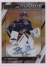 2023-24 O-Pee-Chee Platinum Rookie Auto Sunset Jet Greaves #R-GR Auto 07e3