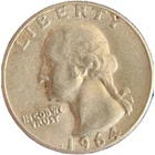 1964 Washington Quarter Silver 25C Circulated Business Strike Denver Coin