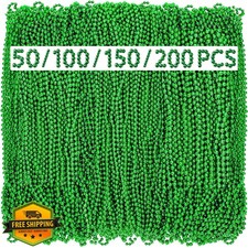 GONOSEED St Patricks Day Green Beads Necklace Bulk Party Favors
