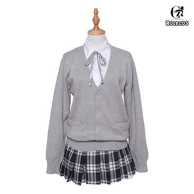 Conjunto de camisa e saias de suéter de urso, uniforme estudantil xadrez  japonês, moda coreana, terno de malha Jk com gravata, casacos formais,  kawaii, 3 peças - AliExpress