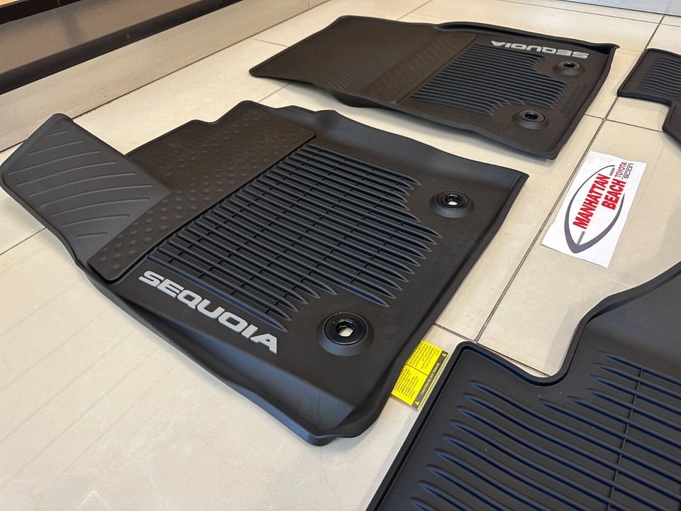 2023-2025 SEQUOIA BLACK ALL WEATHER FLOOR LINER MATS GENUINE TOYOTA | eBay