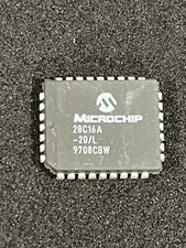 28C16A-20/L 16K 2KX8 CMOS EEPROM 200NS 5V 32-PIN PLCC MICROCHIP (LOT OF 1)