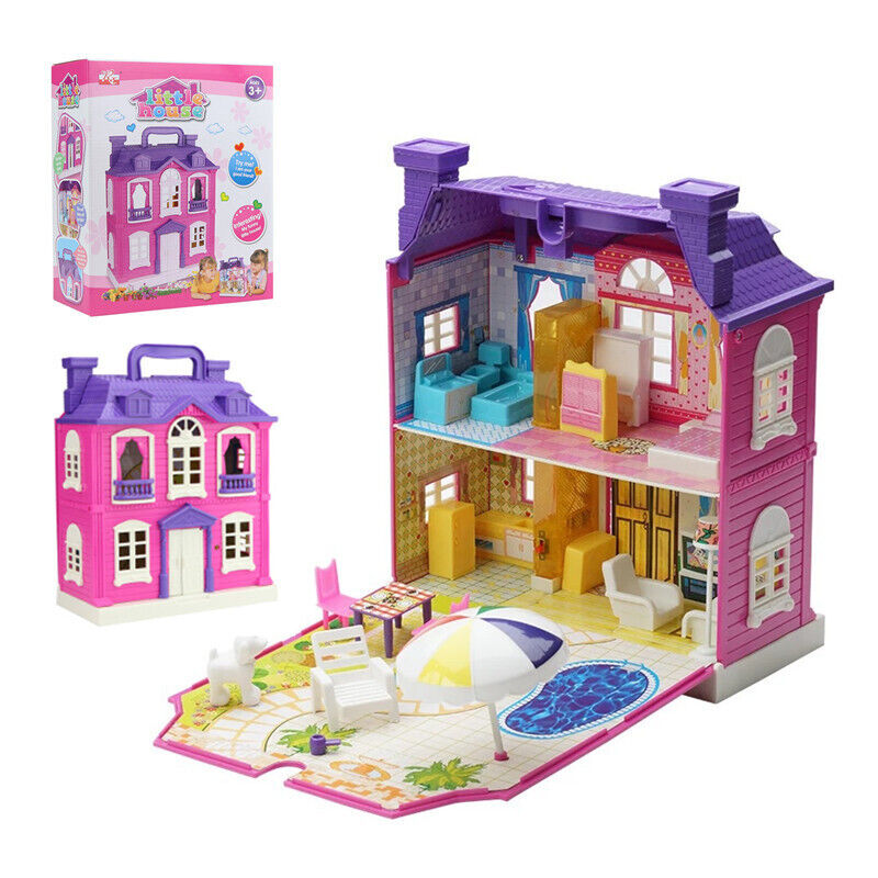 Lovely House Set + Peppa Pig Figures Gift Kid Toy Play Doll Characters  Plastic