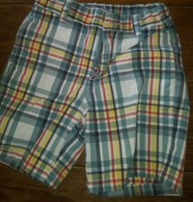 Janie and Jack 18-24 mo plaid boys shorts spring summer blue yellow guc