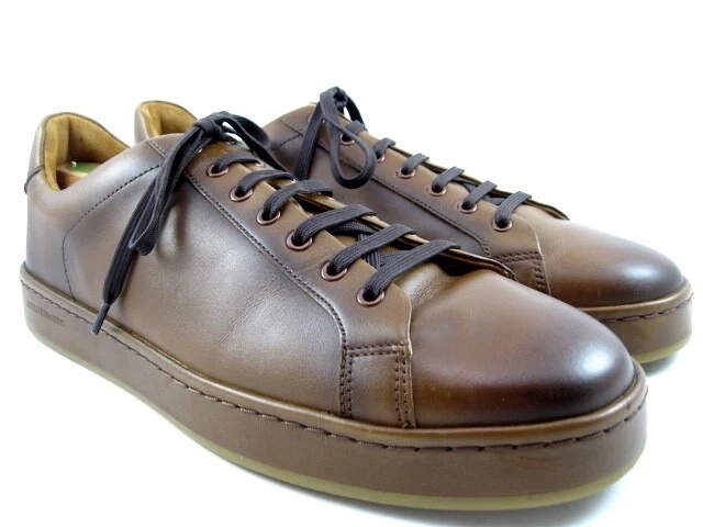 Allen Edmonds "BARNES" Lace-Up Leather Dress Sneakers 11 D Coffee WORN ONCE(585N - Image 2 of 4