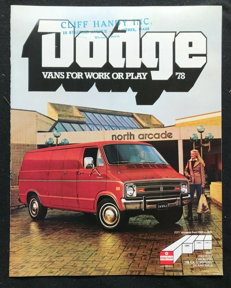1978 - DODGE TRADESMAN VAN - Color Sales Brochure | eBay