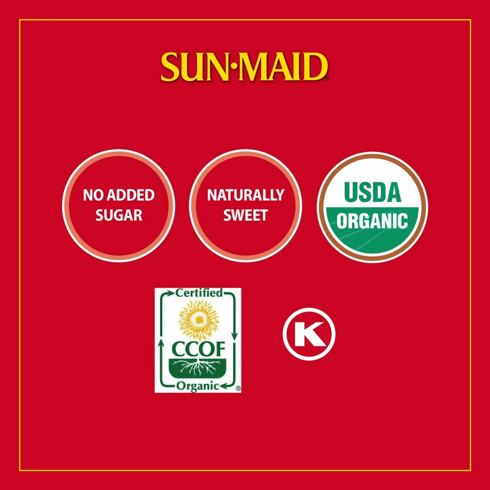 Sun Maid Organic California Sun-Dried Raisins 2 Bags-2 Lb, Total 4 Lbs - Image 3 of 4