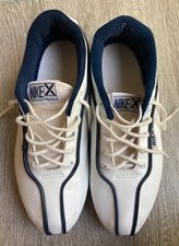 Vintage Nike Swoosh Strike X Bowling Shoes Womens Size 6 White Navy Blue Accents