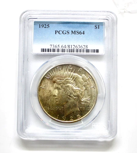 1925 Peace Dollar MS 64 PCGS