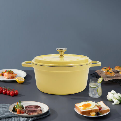 4L/1.06gal Stew Pot with Lid, Ceramic Stew Pot For Braising, Stewing, Roasting