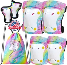 Rodilleras para niños de unicornio Kit Para Patinaje,Patineta, Ciclismo,Patinaje