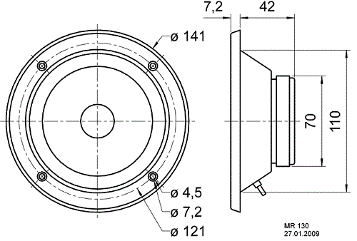 1 Paar Visaton MR 130- 8 ohm Konusmitteltöner geschlossener Korb 070118 - Picture 3 of 4