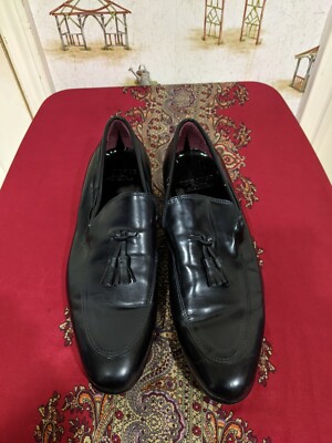 MEN'S  VERO CUOIO OTISOPSE MADE IN ITALY BLACK LEATHER SHOE .