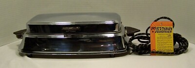 Fostoria Bersted Model 350 Chrome Griddle Sandwich Toaster MCM Art Deco Vintage