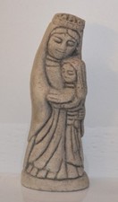 ANTIQUE STAUTE VIRGIN A CHILD IN STONE PAS CERAMIC PLASTER RESIN BRONZE
