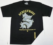 STREETWISE DRAGON T-shirt Urban Streetwear Adult Men's Tee Black New