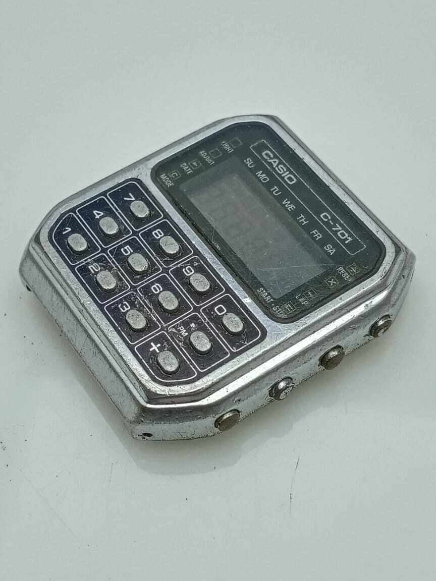 Casio C-701 Calculator Digital Watch For Parts/Repair