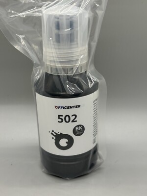 Epson 502 Black Ink Refill 140ml by Officecenter Replacement Unopened Sealed Pkg