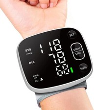 NEW Auto Digital Wrist Blood Pressure Monitor BP Machine Cuff LED Heart Rate