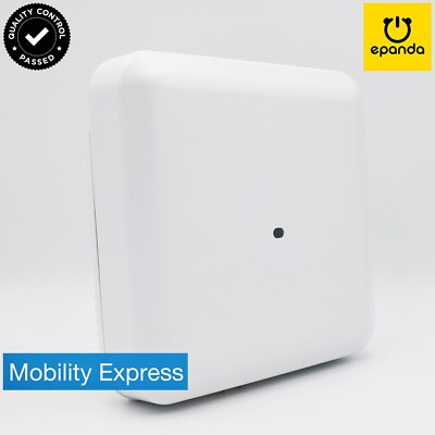 Cisco AIR-AP3802I-Z-K9 Mobility Express AP + PoE Injector AIR-PWRINJ6,  1Y-Wty