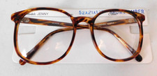 Vintage MAINSTREET Jenny Brown Amber 52/21 P3 Round Eyeglass Frame NOS  257