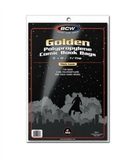 200 BCW Golden Age / Era Comic Book 2-Mil Archival Poly Bags - THICK - 8 x 10.5
