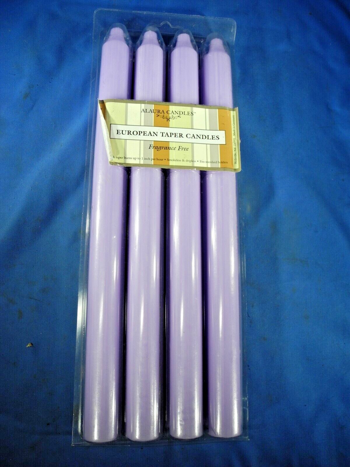 8 Alaura Candles European Fluted Tapered Candles Fragrance Free Germany