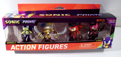 New Sonic the Hedgehog Sonic Prime PVC Figure 4 Pack Set, Series 2