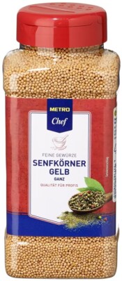 Metro Chef Senfkörner ganz Dose - Gewürz Gewürze - 710 Gramm
