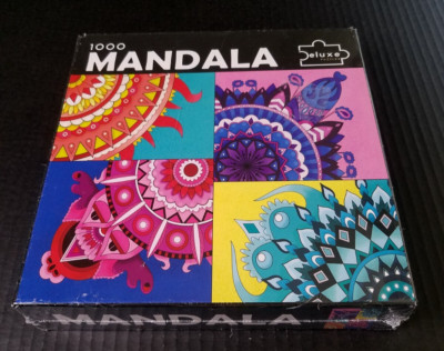 Deluxe Puzzles 1000 Piece Jigsaw Puzzle Mandala 19.75'' x 27.75''  New Sealed
