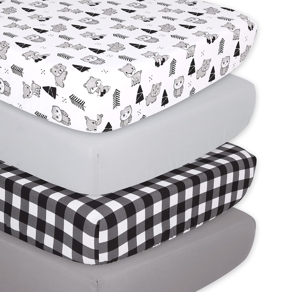 Woodland Plaid Crib Sheet Set with Cozy Matching Bundles