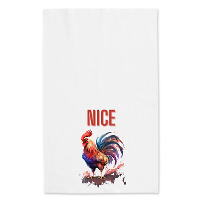 Lustiges SCHÖNER HAHN Deko Küchen Geschirrtuch Mikrofaser 50 x 30 cm Geschenkidee