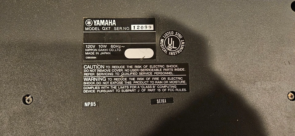 Grabadora de secuencia digital Yamaha QX7 secuenciador MIDI Foto 3 de 3