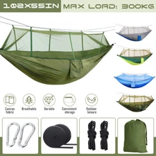 2 Persons Camping Hammock Tent With Mosquito Net Outdoor Nylon Swing Hanging Bed