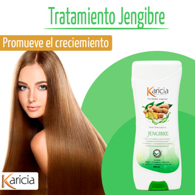   KIT Karicia Ginger Collagen Unisex Shampoo & Treatment Hair Growth Helper