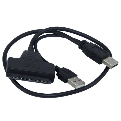 2.5" 2.0 USB to 22P SATA Cable Serial ATA HDD/SSD Adapter For Laptop Hard Drive - Afbeelding 2 van 3